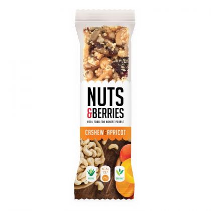 Notenreep abrikoos cashew 30gr Nuts&berries