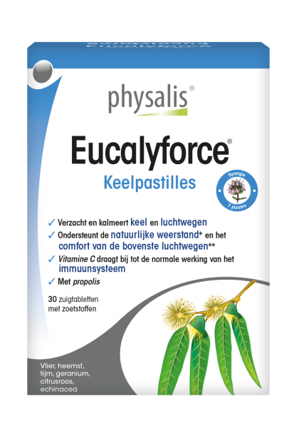 Eucalyforce keelpastilles 30 tabl Physalis