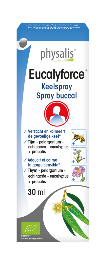 Eucalyforce keelspray 30ml Physalis