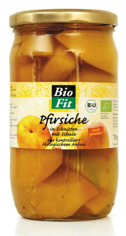 Halve perziken 680gr Biofit