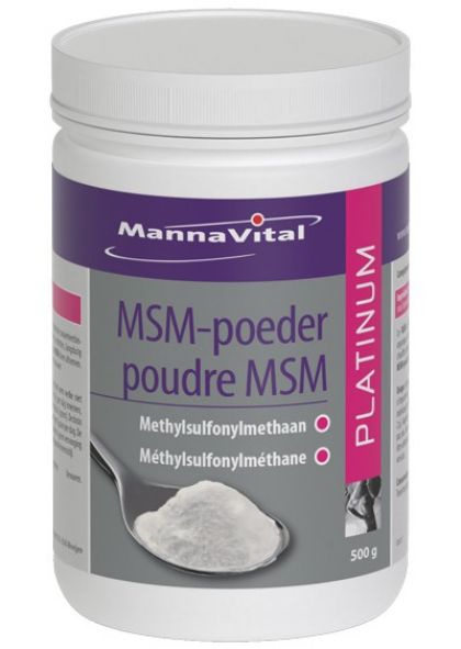 MSM poeder platinum 500gr Mannavital