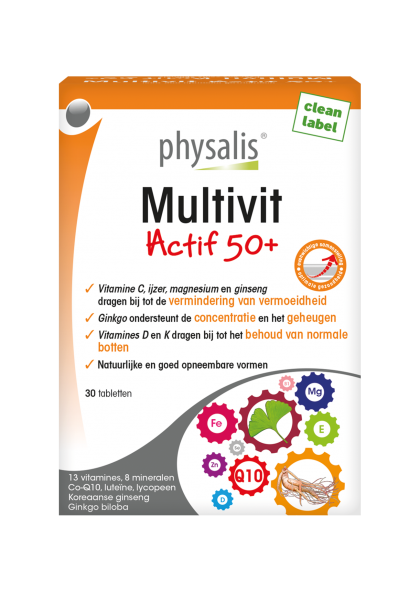 Multivit actif 50+ 30 tabl Physalis