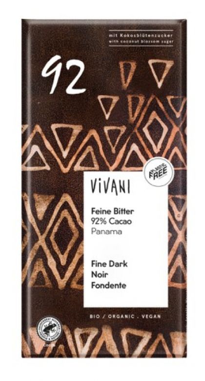 Chocolade 92% 80gr Vivani