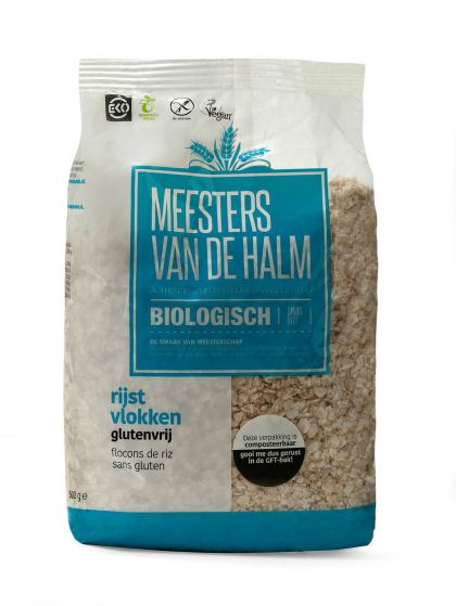 Rijstvlokken 500gr De Halm