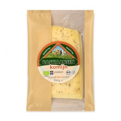 Gouda sneetjes komijn 150gr Bastiaansen