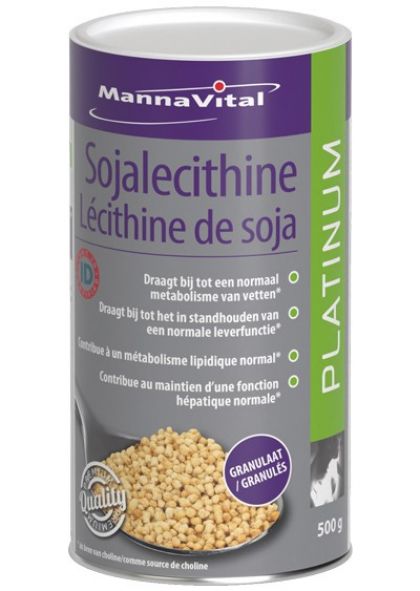 Soja Lecithinegranulaat 500gr Mannavital