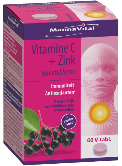 Vitamine C + zink 60 v-tabl Mannavital