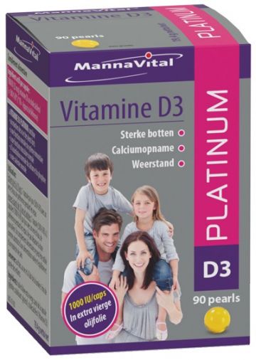 Vitamine D3 platinum 90 pearls Mannavital