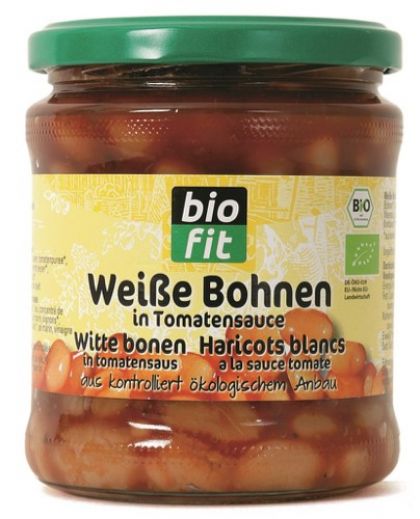 Witte bonen in tomatensaus 350gr Biofit